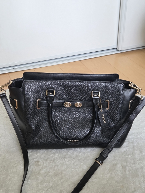 Coach Handbags - Coach Black Blake Carryall Pebbled Leather Bag